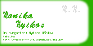 monika nyikos business card